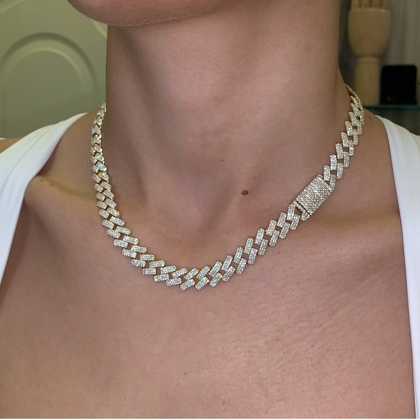 925 Sterling Silver Chain Plated in 18k Gold, Urban Hip Hop Style