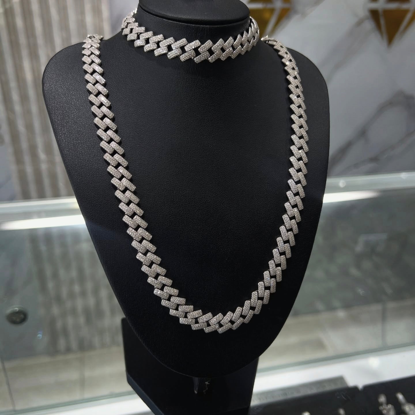 925 Sterling Silver Chain Plated in 18k Gold, Urban Hip Hop Style